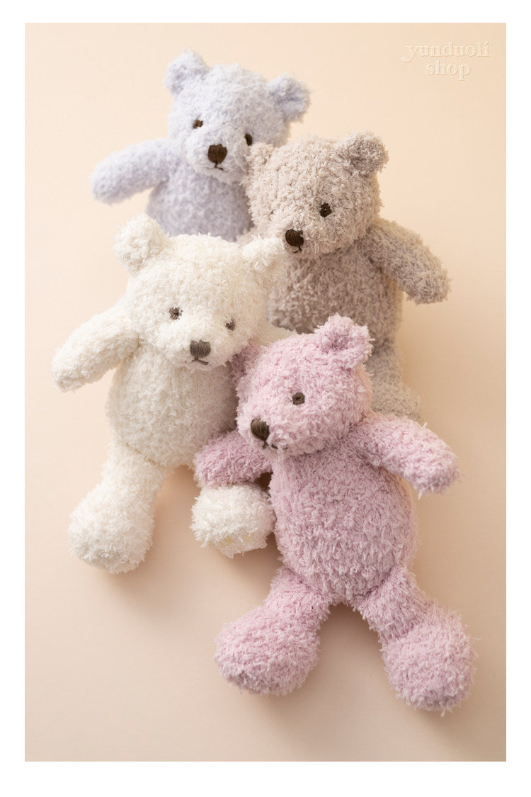 Cute & Adorable Fluffy Solid-color Little Bear Plush Doll | Baby Comfort Toy