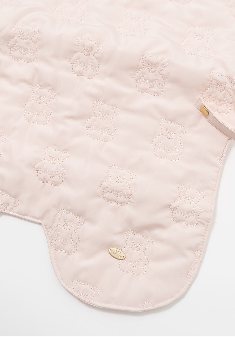 Adorable Teddy Bear Embroidered Baby Changing Pad - Foldable & Portable Travel Underpad for Infants