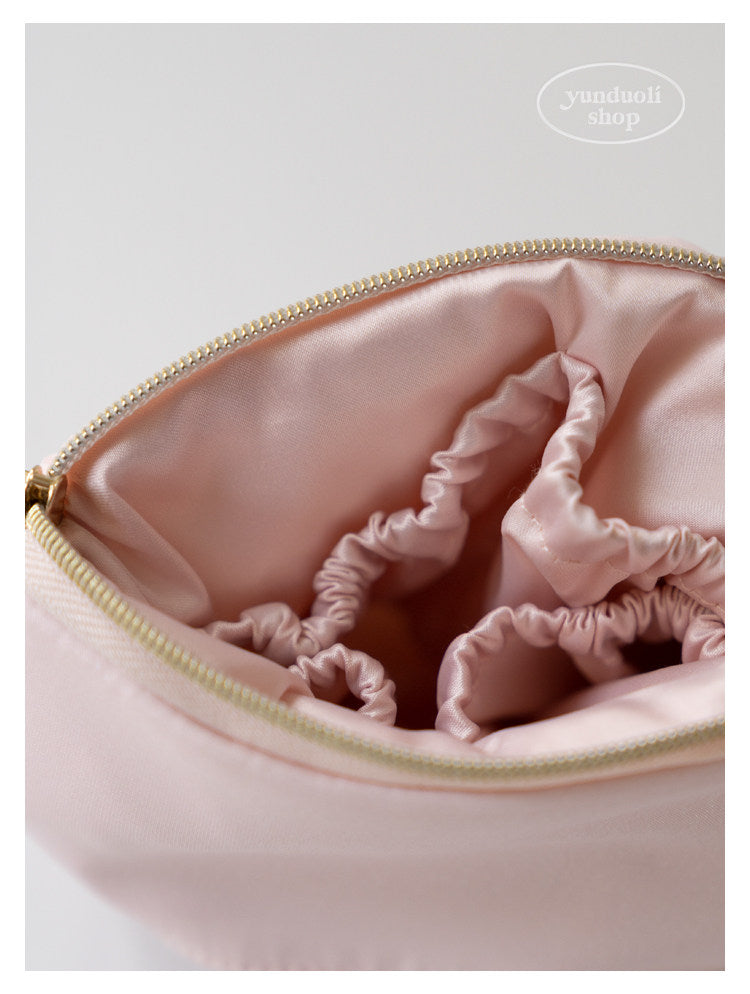 Japanese - Style Sweet & Cute Rose Embroidery Mesh Portable Sanitary Pad & Tissue Pouch