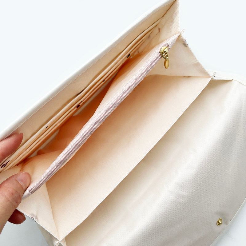 Pregnancy Document Wallet with Cherry Print - Horizontal Card & Record Holder for Expecting Mothers