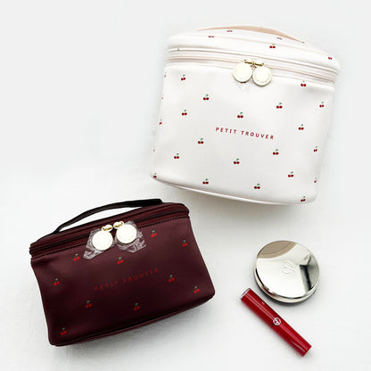 Petit Secret PETIT TROUVER sweet little cherry print portable travel makeup bag