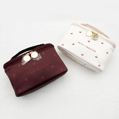 Petit Secret PETIT TROUVER sweet little cherry print portable travel makeup bag