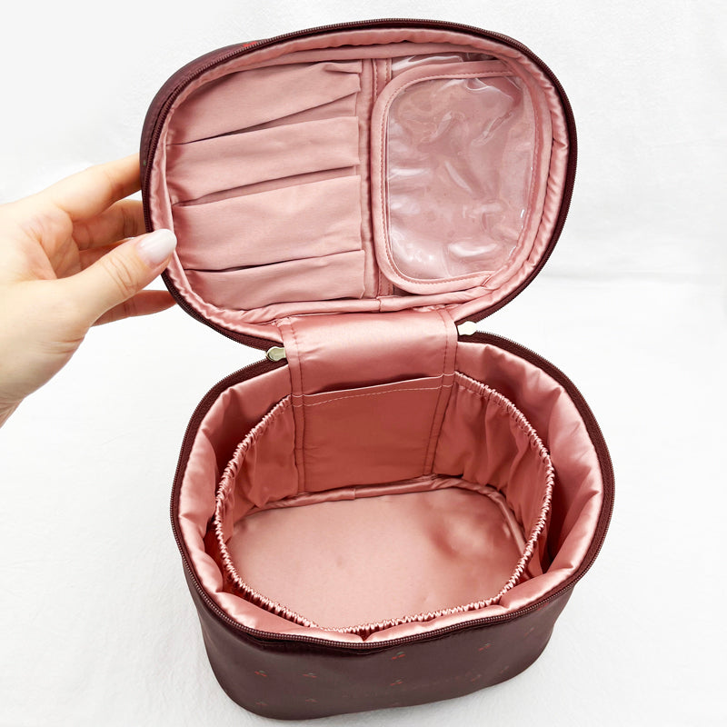 Petit Secret PETIT TROUVER sweet little cherry print portable travel makeup bag