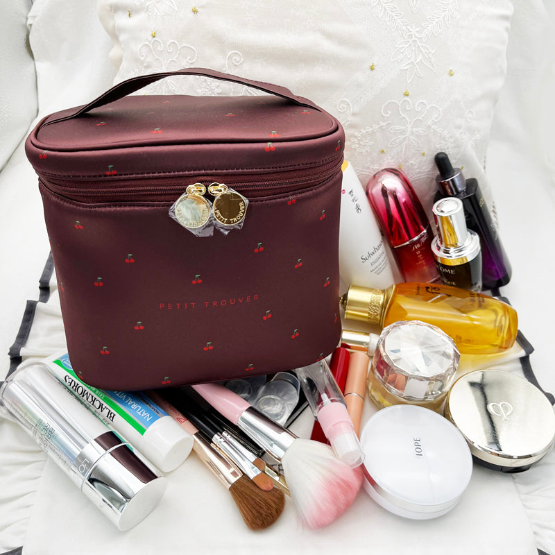 Petit Secret PETIT TROUVER sweet little cherry print portable travel makeup bag