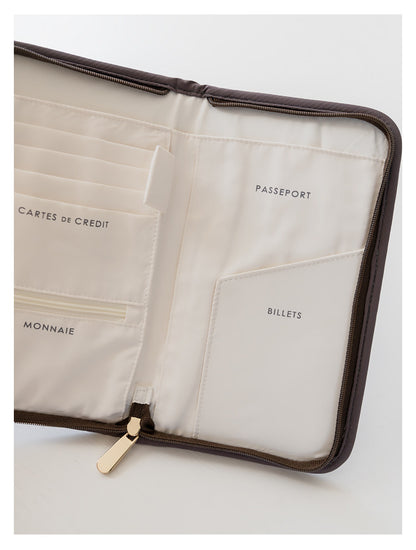 Soft & Cute Cartoon Bear Print Travel Passport, Document & Card Organizer