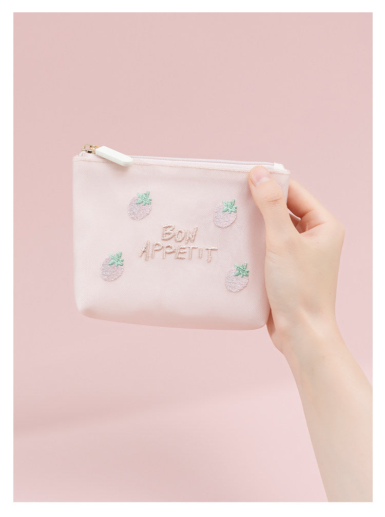 Fresh & Sweet Cute Lemon Strawberry Pineapple Pouch | Portable Tissue & Sanitary Pad Bag