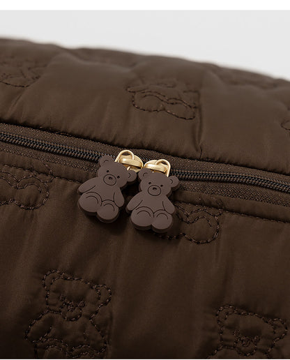 Adorable Teddy Bear Embroidered Travel Organizer - Multi-Purpose Clothing Sorting Bag for Luggage & Home Storage