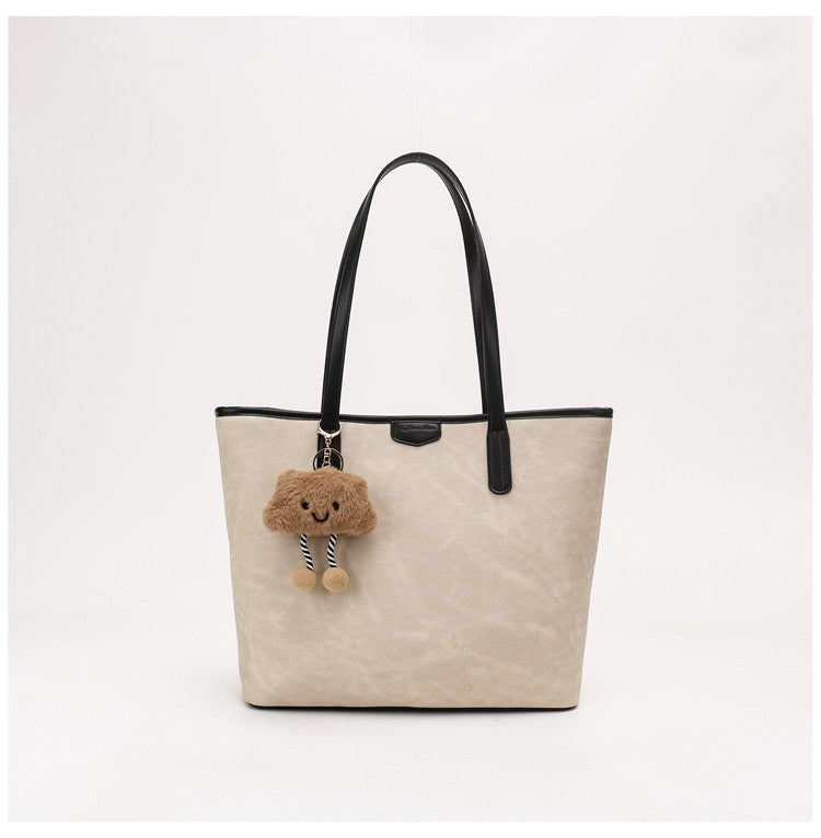 Women's Niche Design Large Capacity Commute Tote Bag, Spacious School Book Bag for Students, Versatile Shoulder & Top Handle Handbag