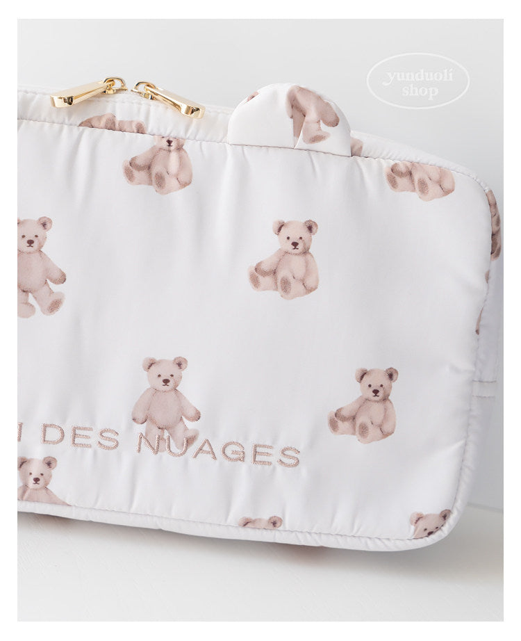 Cute Cartoon Bear Lightweight Travel Bag | Nintendo Switch Console Storage Pouch