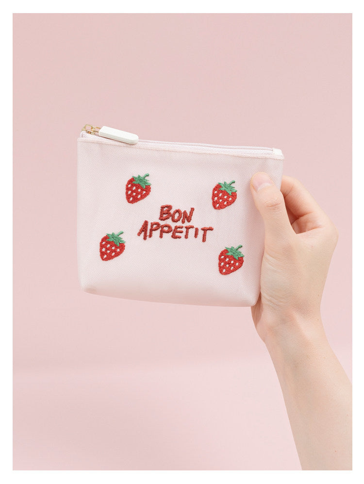 Fresh & Sweet Cute Lemon Strawberry Pineapple Pouch | Portable Tissue & Sanitary Pad Bag