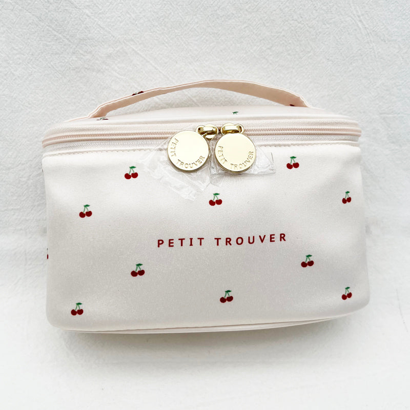 Petit Secret PETIT TROUVER sweet little cherry print portable travel makeup bag