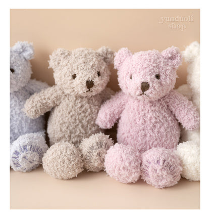 Cute & Adorable Fluffy Solid-color Little Bear Plush Doll | Baby Comfort Toy