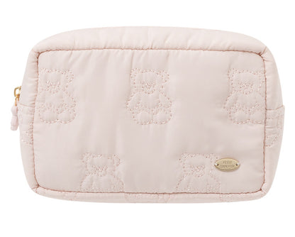 Cute Cartoon Bear Embroidery Lightweight Pouch | Cosmetic & Storage Bag