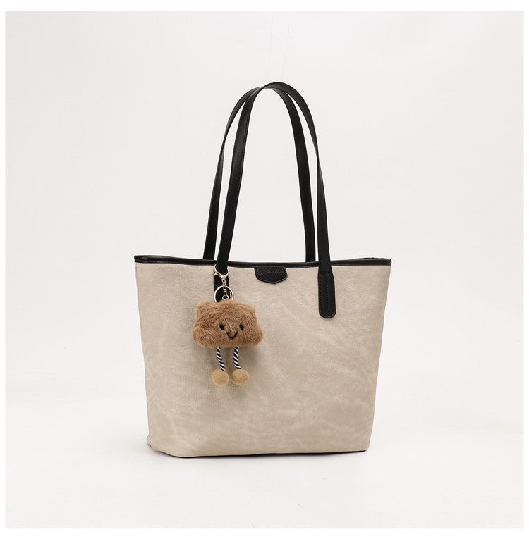 Women's Niche Design Large Capacity Commute Tote Bag, Spacious School Book Bag for Students, Versatile Shoulder & Top Handle Handbag