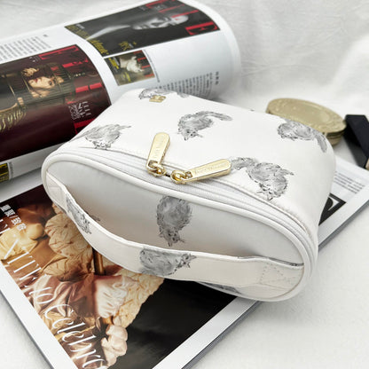 Persian Cat Print Series: Mini Barrel Bag, Makeup Pouch & Tissue Case Set