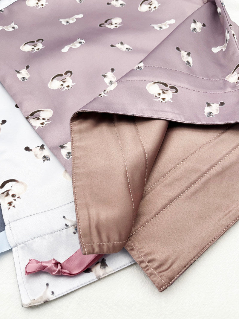 Siamese Cat Print Drawstring Pouch - Portable Jewelry & Makeup Organizer Bag