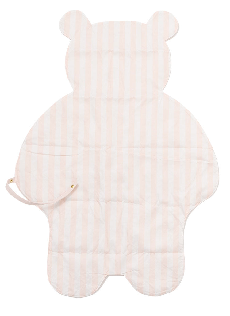 Adorable Teddy Bear Embroidered Baby Changing Pad - Foldable & Portable Travel Underpad for Infants