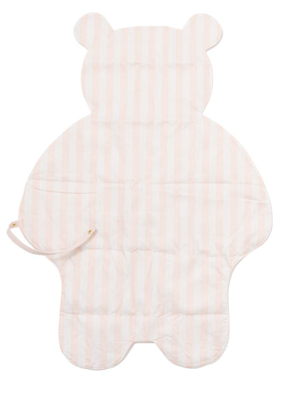 Adorable Teddy Bear Embroidered Baby Changing Pad - Foldable & Portable Travel Underpad for Infants