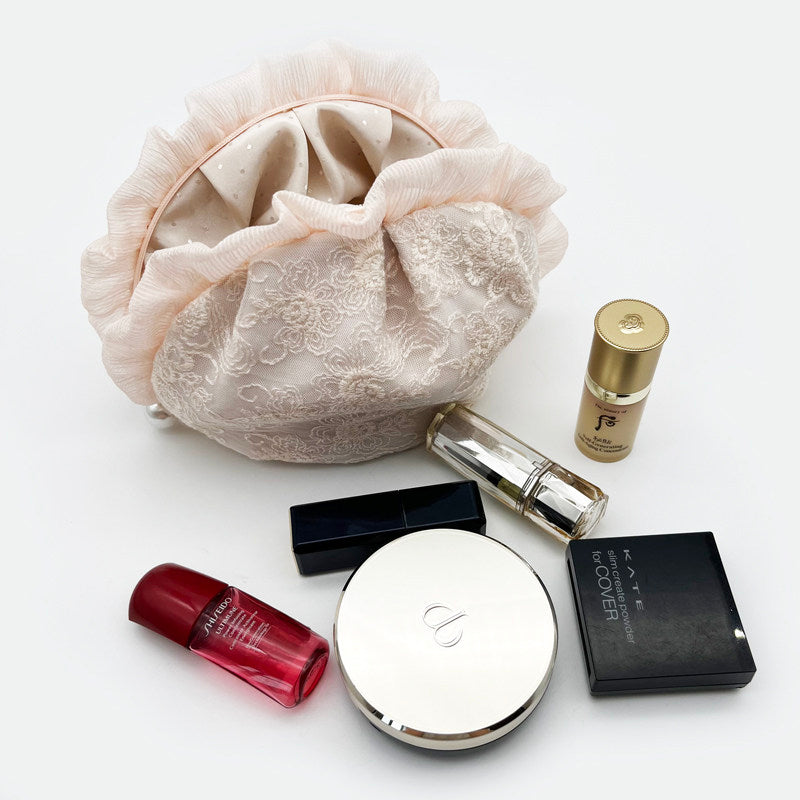 Sweetheart Lace Collection: Makeup Pouch, Jewelry Roll & Multi-Function Wallet
