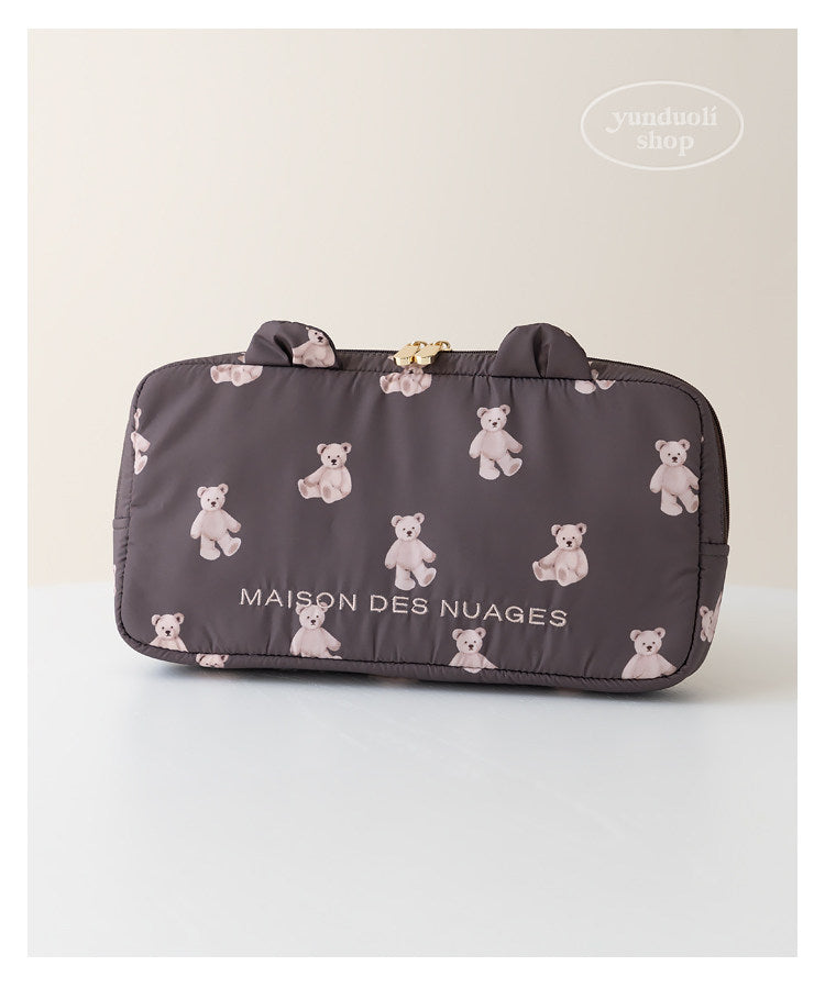 Cute Cartoon Bear Lightweight Travel Bag | Nintendo Switch Console Storage Pouch