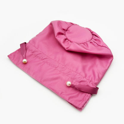 Embroidered Tiny Hearts Mesh Sweet Mini Drawstring Pouch - Travel Makeup & Small Items Organizer