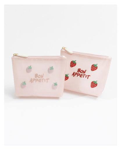 Fresh & Sweet Cute Lemon Strawberry Pineapple Pouch | Portable Tissue & Sanitary Pad Bag