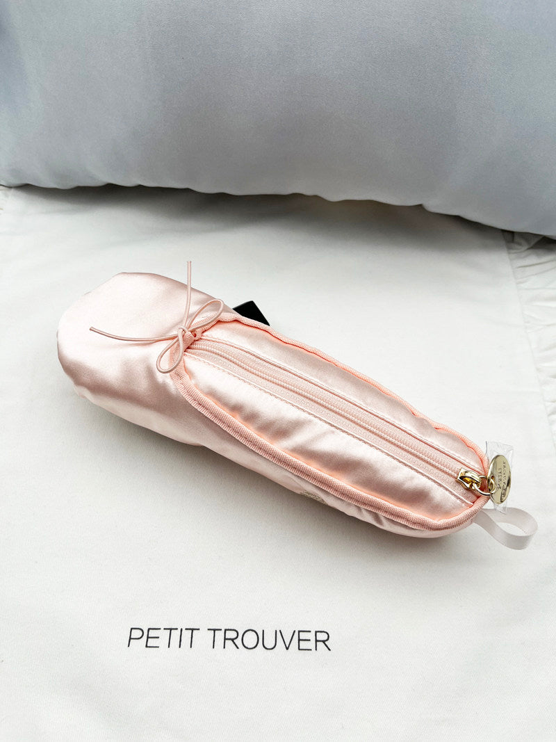 Sweet Ballet Flat-Inspired Makeup Pouch - Cosmetic Brush & Pencil Organizer with Hook