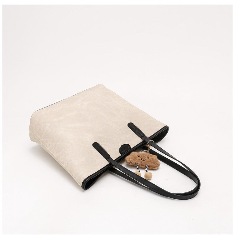 Women's Niche Design Large Capacity Commute Tote Bag, Spacious School Book Bag for Students, Versatile Shoulder & Top Handle Handbag