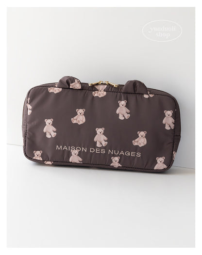 Cute Cartoon Bear Lightweight Travel Bag | Nintendo Switch Console Storage Pouch