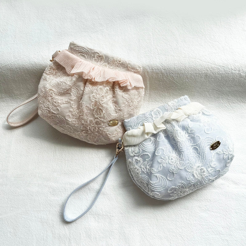 Sweetheart Lace Collection: Makeup Pouch, Jewelry Roll & Multi-Function Wallet