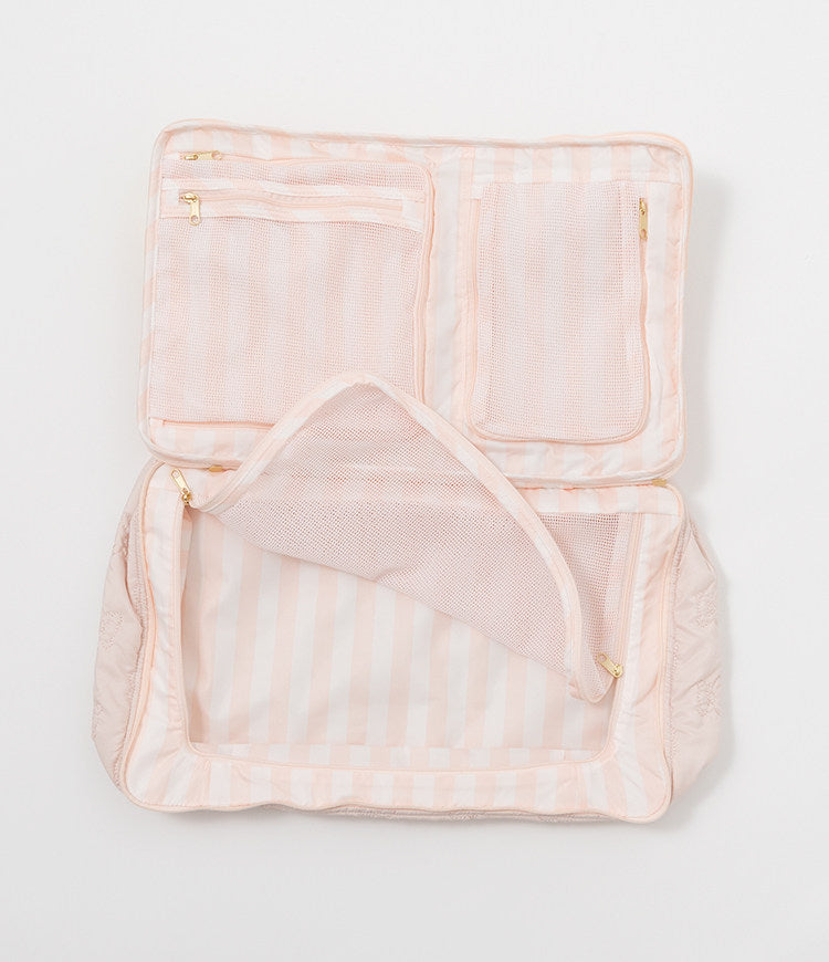 Adorable Teddy Bear Embroidered Travel Organizer - Multi-Purpose Clothing Sorting Bag for Luggage & Home Storage