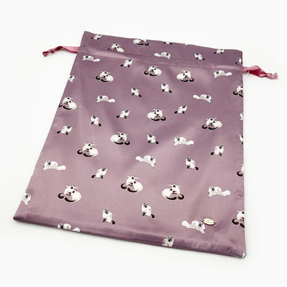 Siamese Cat Print Drawstring Pouch - Portable Jewelry & Makeup Organizer Bag