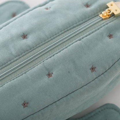 Petit Trouver Cactus Shaped Makeup Bag Ribbon Print Cosmetic Brush Pouch & Clutch