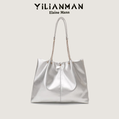Women's Niche Unique Design Tote Bag, Large Capacity Daily Commute Bag, Versatile Underarm, Top Handle & Single Shoulder Bag