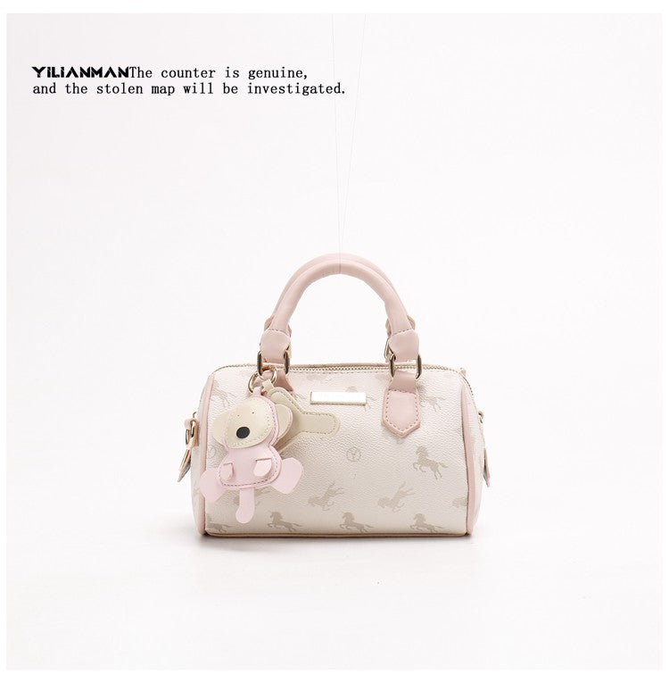 Exclusive Niche Design Vibrant Cylindrical Boston Bag for Women, Stylish Dual-use Top Handle Shoulder & Crossbody Bag