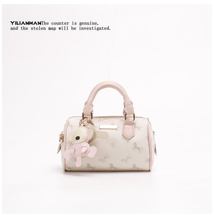 Exclusive Niche Design Vibrant Cylindrical Boston Bag for Women, Stylish Dual-use Top Handle Shoulder & Crossbody Bag