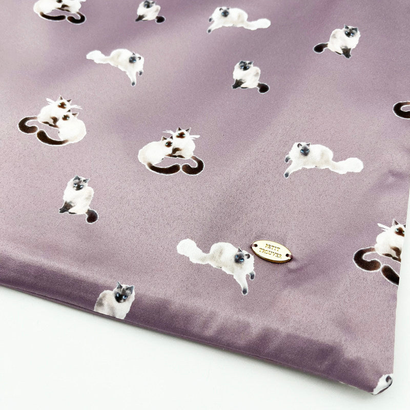 Siamese Cat Print Drawstring Pouch - Portable Jewelry & Makeup Organizer Bag