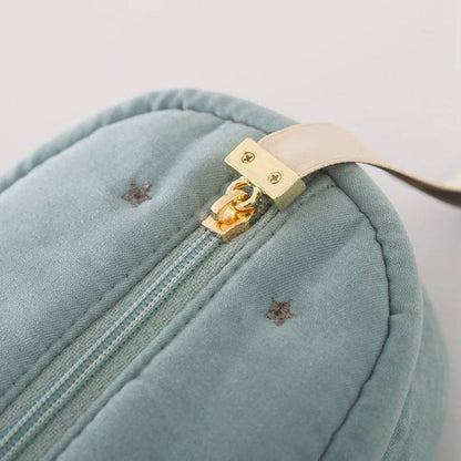 Petit Trouver Cactus Shaped Makeup Bag Ribbon Print Cosmetic Brush Pouch & Clutch