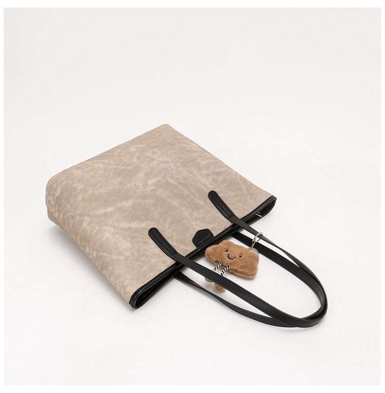 Women's Niche Design Large Capacity Commute Tote Bag, Spacious School Book Bag for Students, Versatile Shoulder & Top Handle Handbag