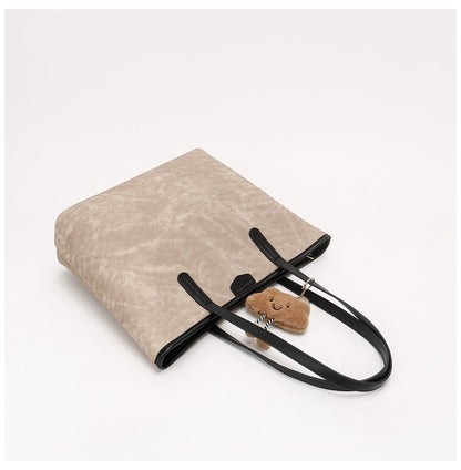 Women's Niche Design Large Capacity Commute Tote Bag, Spacious School Book Bag for Students, Versatile Shoulder & Top Handle Handbag