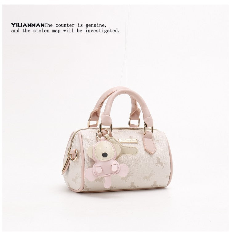 Exclusive Niche Design Vibrant Cylindrical Boston Bag for Women, Stylish Dual-use Top Handle Shoulder & Crossbody Bag