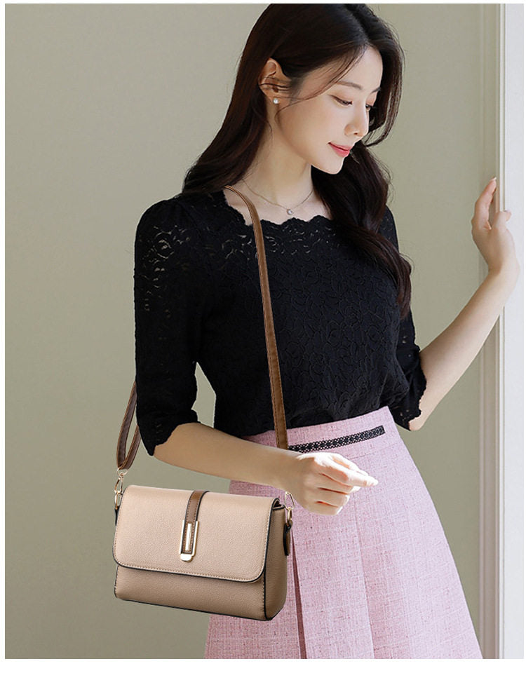 Women's Stylish Versatile Minimalist Square Bag, Color Block 3D Stereo Structured Phone Pouch, Multi-wear Crossbody & Single Shoulder Bag