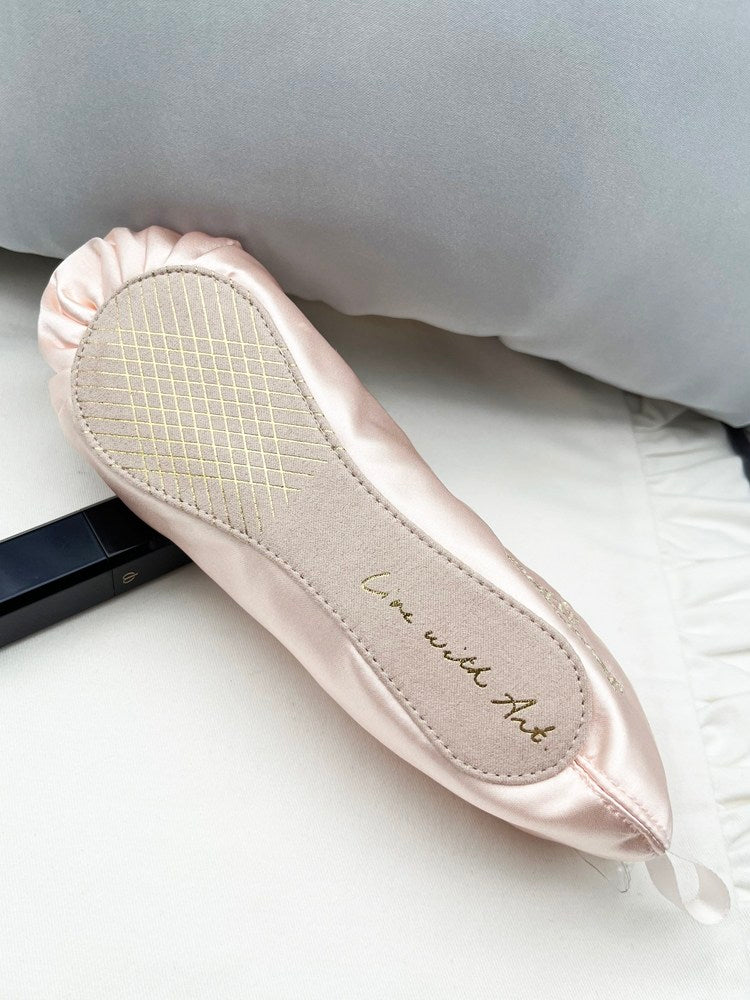 Sweet Ballet Flat-Inspired Makeup Pouch - Cosmetic Brush & Pencil Organizer with Hook