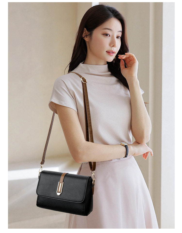 Women's Stylish Versatile Minimalist Square Bag, Color Block 3D Stereo Structured Phone Pouch, Multi-wear Crossbody & Single Shoulder Bag