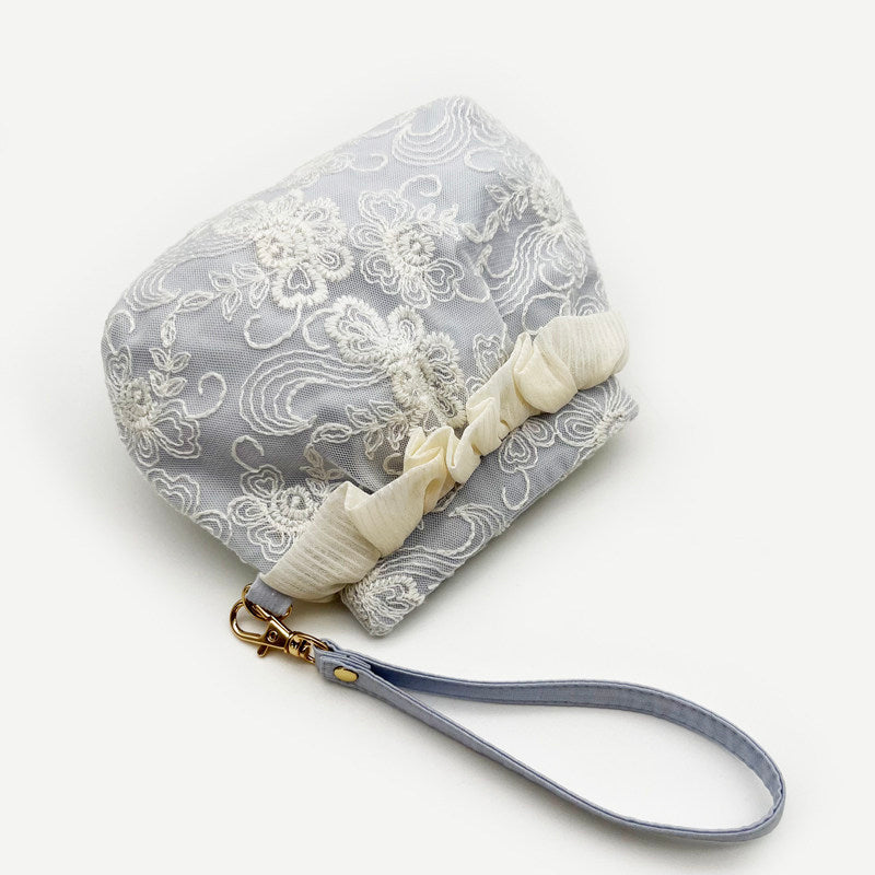 Sweetheart Lace Collection: Makeup Pouch, Jewelry Roll & Multi-Function Wallet