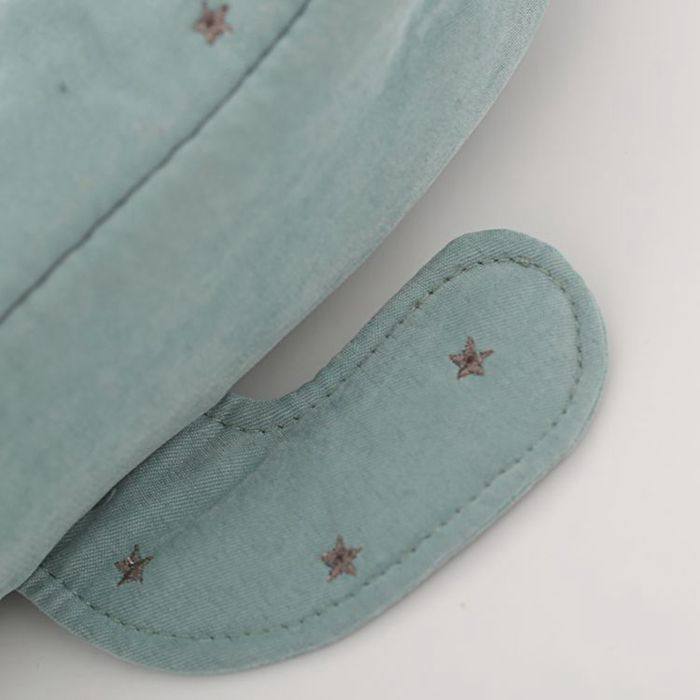 Petit Trouver Cactus Shaped Makeup Bag Ribbon Print Cosmetic Brush Pouch & Clutch