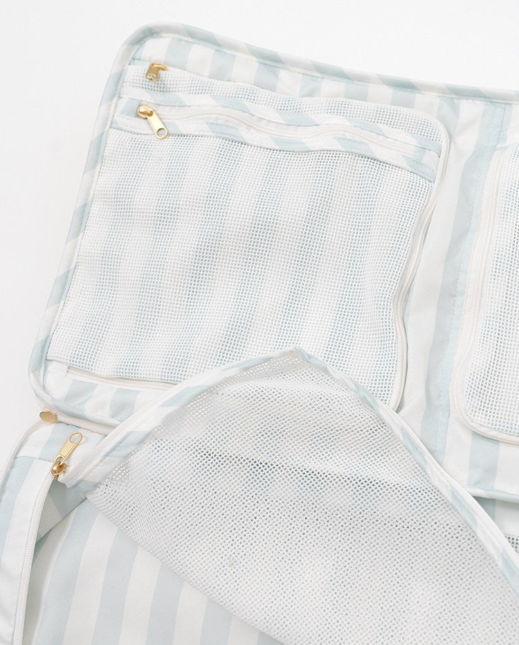 Adorable Teddy Bear Embroidered Travel Organizer - Multi-Purpose Clothing Sorting Bag for Luggage & Home Storage