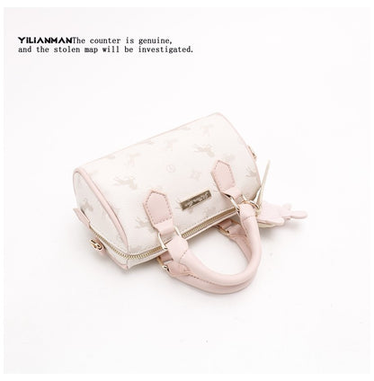 Exclusive Niche Design Vibrant Cylindrical Boston Bag for Women, Stylish Dual-use Top Handle Shoulder & Crossbody Bag