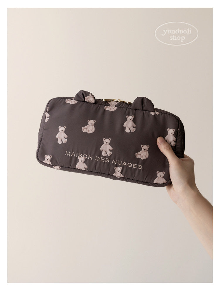 Cute Cartoon Bear Lightweight Travel Bag | Nintendo Switch Console Storage Pouch