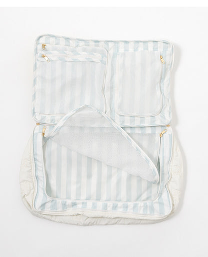 Adorable Teddy Bear Embroidered Travel Organizer - Multi-Purpose Clothing Sorting Bag for Luggage & Home Storage